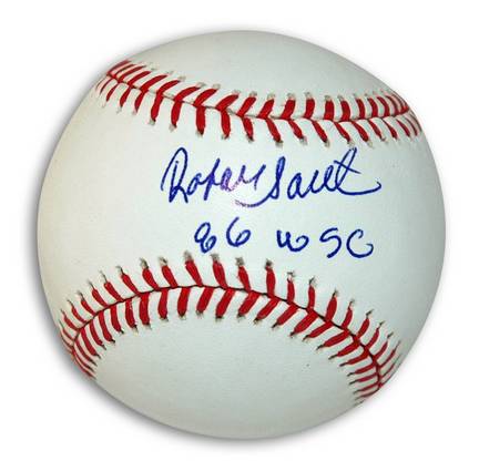Rafael Santana Autographed Baseball Inscribed with "86 WSC"