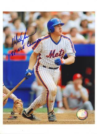 Mackey Sasser New York Mets Autographed 8" x 10" Photograph Inscribed with "88 NLE Champs" (Unframed