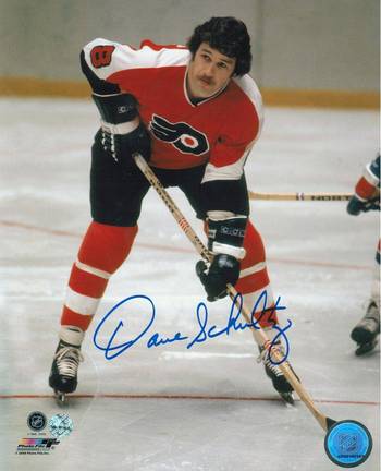 Dave Schultz Autographed "Faceoff" Philadelphia Flyers 8" x 10" Photo