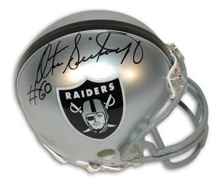 Otis Sistrunk Oakland Raiders Autographed Riddell Mini Football Helmet with "#60" Inscription