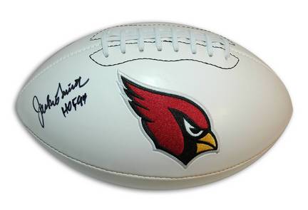 Jackie Smith Autographed Cardinals White Panel Football Inscribed "HOF 94"