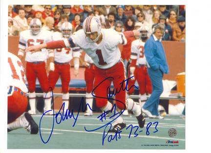 John Smith New England Patriots Autographed 8" x 10" Photograph Inscribed "Pats 73-83" (Unframed)