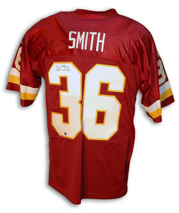 Timmy Smith Autographed Washington Redskins Red Throwback Jersey Inscribed with "XXII 204 yds"