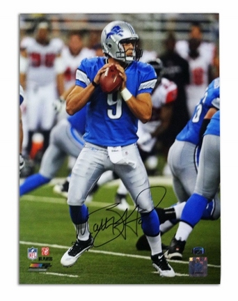 Matthew Stafford Detroit Lions Autographed 11" x 14" "Back To Pass" Unframed Photograph