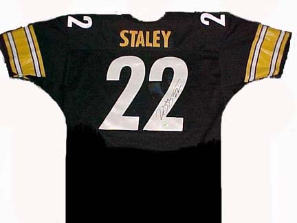 Duce Staley Autographed Pittsburgh Steelers Black Football Jersey