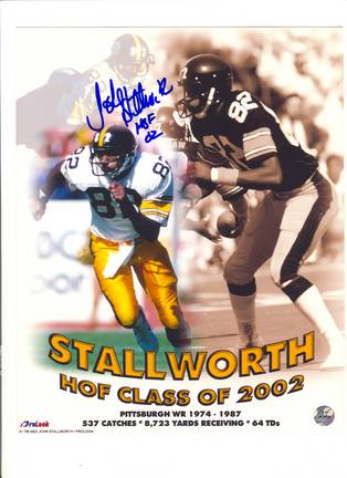 John Stallworth Pittsburgh Steelers Autographed 16" x 20" Hall of Fame Collage Photograph Inscribed "HOF 