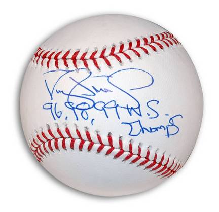 Darryl Strawberry Autographed MLB Baseball Inscribed with "96 98 99 WS Champs"