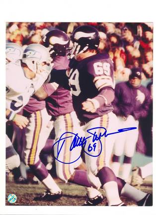 Doug Sutherland Minnesota Viking Autographed 8" x 10" Photograph with "69" Inscription (Unframed)