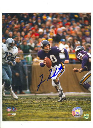 Fran Tarkenton Minnesota Vikings Autographed 8" x 10" Photograph (Unframed)