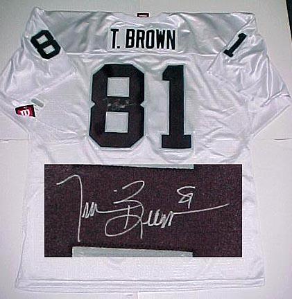 Tim Brown Oakland Raiders NFL Authentic Autographed Wilson Jersey 