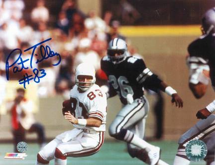 Pat Tilley Autographed St. Louis Cardinals (Football) 8" x 10" Photo