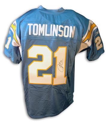 LaDainian Tomlinson Autographed San Diego Chargers Powder Blue Reebok Authentic Jersey