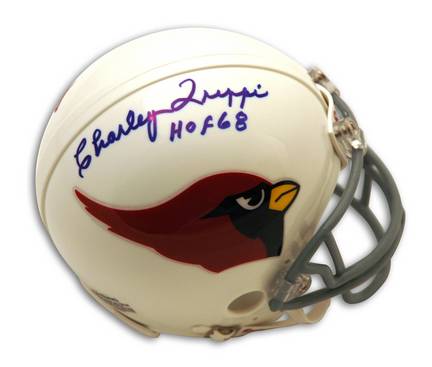 Charley Trippi Chicago Cardinals Autographed Mini Helmet Inscribed with "HOF 68"