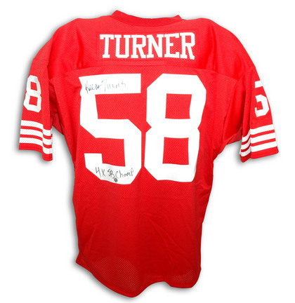 Keena Turner San Francisco 49ers Autographed Custom Throwback NFL Football Jersey Inscribed with "4X SB Champs"