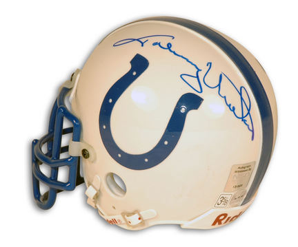 Johnny Unitas Baltimore Colts Autographed Riddell Mini Football Helmet