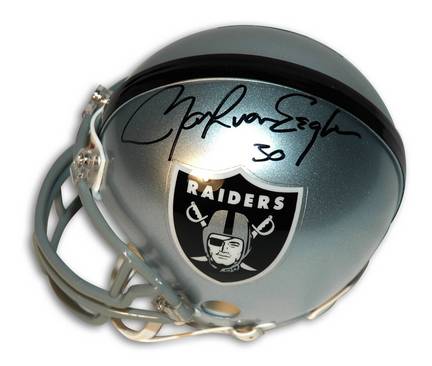 Mark Van Eeghen Oakland Raiders Autographed Mini Helmet