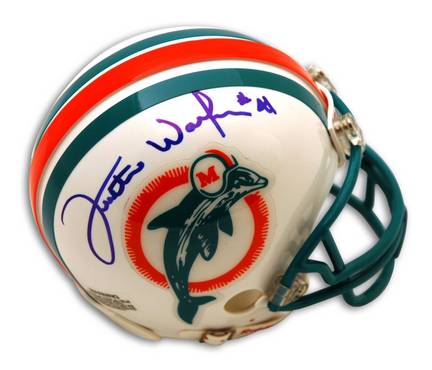 Fulton Walker Miami Dolphins Autographed Throwback Mini Helmet