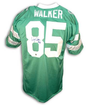 Wesley Walker Autographed Custom Throwback Football Jersey with "#85" Inscription (Green)