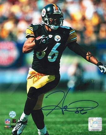 Hines Ward Autographed "Running with the Ball" Pittsburgh Steelers 8" x 10" Photo