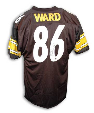 Hines Ward Autographed Custom Throwback Football Jersey (Black)