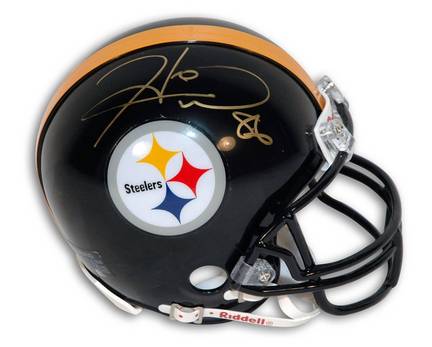 Hines Ward Pittsburgh Steelers Autographed Riddell Mini Football Helmet with "86" Inscription