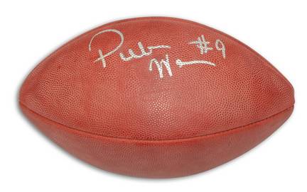 Peter Warrick Autographed NFL Football with "#9" Inscription