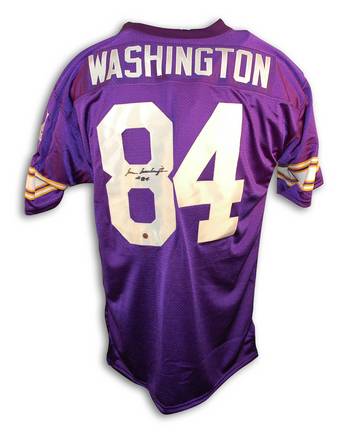 Gene Washington Autographed Custom Throwback NFL Football Jersey (Purple)