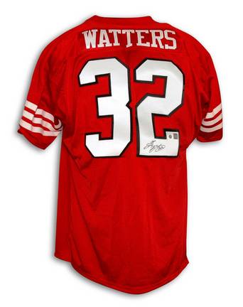 Ricky Watters Autographed San Francisco 49ers Red Throwback Jersey