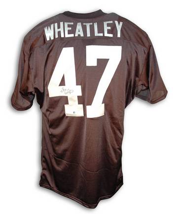 Tyrone Wheatley Autographed Custom Throwback Football Jersey (Black)