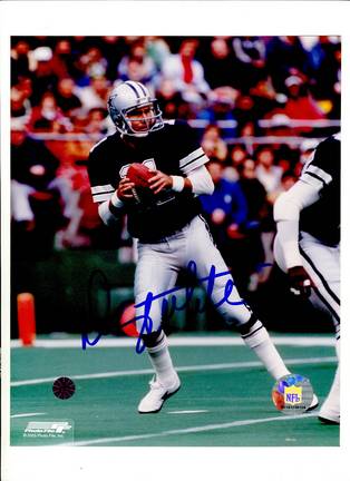 Danny White Dallas Cowboys Autographed 8" x 10" Blue Jersey Photograph (Unframed)