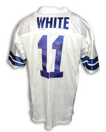 Danny White Dallas Cowboys Autographed Throwback NFL Football Jersey (White) (APE-White-DAN-J White-DAN-J) photo