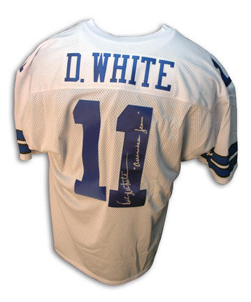Danny White Autographed Dallas Cowboys White Throwback Jersey Inscribed with "America's Team"