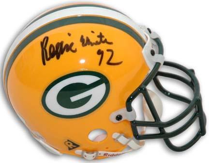 Reggie White Autographed Green Bay Packers Riddell Mini Helmet