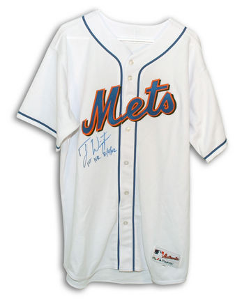Ty Wigginton New York Mets Autographed Authentic Majestic MLB Baseball Jersey Inscribed with "1st HR 8/4/02" (