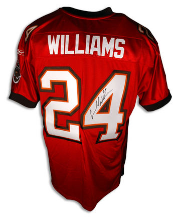 Cadillac Williams Tampa Bay Buccaneers Autographed Authentic Reebok NFL Football Jersey (Red)