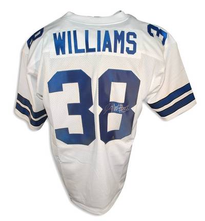 Roy Williams Autographed Custom Throwback NFL Football Jersey (White)