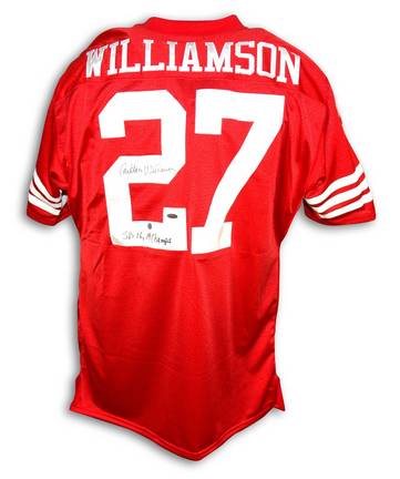 Carlton Williamson Autographed Custom Throwback Football Jersey (Red)