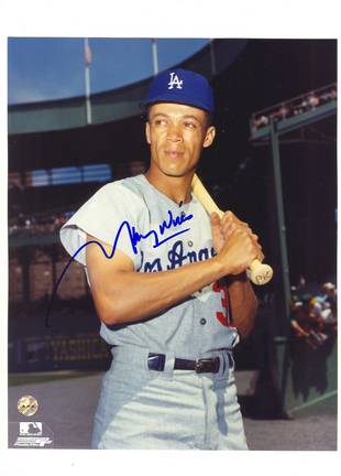 Maury Wills Los Angeles Dodgers Autographed 8" x 10" Photograph (Unframed)