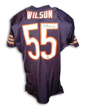 Otis Wilson Chicago Bears Autographed Throwback NFL Football Jersey (Navy Blue)