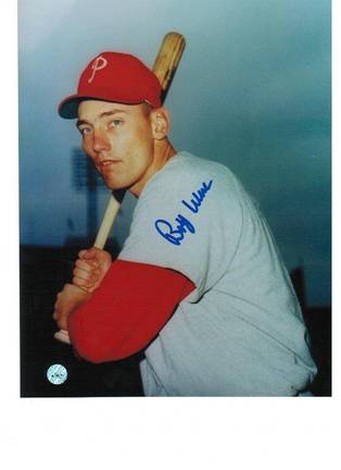 Bobby Wine Philadelphia Phillies Autographed 8" x 10" Unframed Photograph