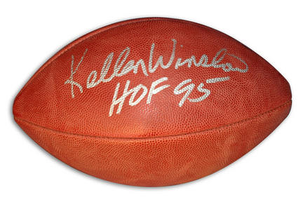 Kellen Winslow Autographed NFL Football Inscribed with "HOF 95"