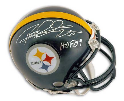 Rod Woodson Autographed Pittsburgh Steelers Mini Football Helmet Inscribed with "HOF 09"