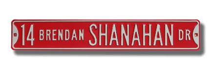 Steel Street Sign:  "14 BRENDAN SHANAHAN DR"