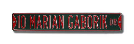 Steel Street Sign:  "10 MARIAN GABORIK DR"