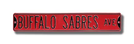 Steel Street Sign:  "BUFFALO SABRES AVE"