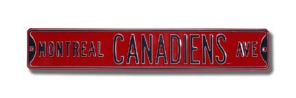 Steel Street Sign: "MONTREAL CANADIENS AVE"