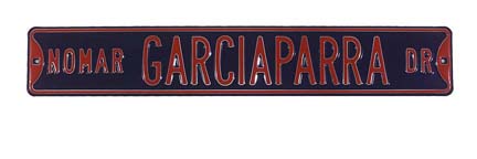 Steel Street Sign:  "NOMAR GARCIAPARRA DR"