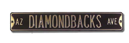 Steel Street Sign: "AZ DIAMONDBACKS AVE"