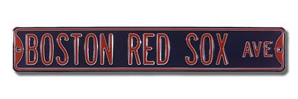 Steel Street Sign:  "BOSTON RED SOX AVE"