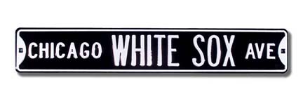 Steel Street Sign:  "CHICAGO WHITE SOX AVE"